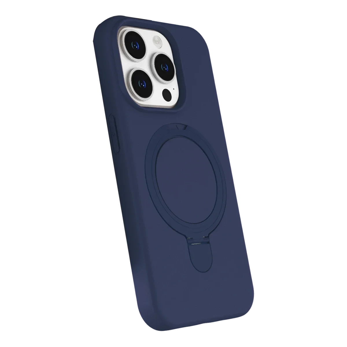 Apple iPhone 15 Pro Max Regal Magsafe Standlı Kapak - Lacivert görsel 2
