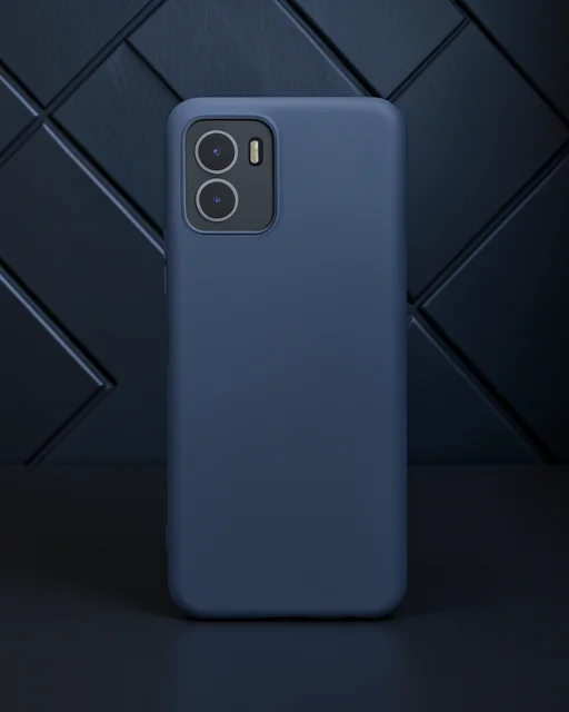 Vivo Y15s Kılıf Lansman Glass Kapak - Lacivert