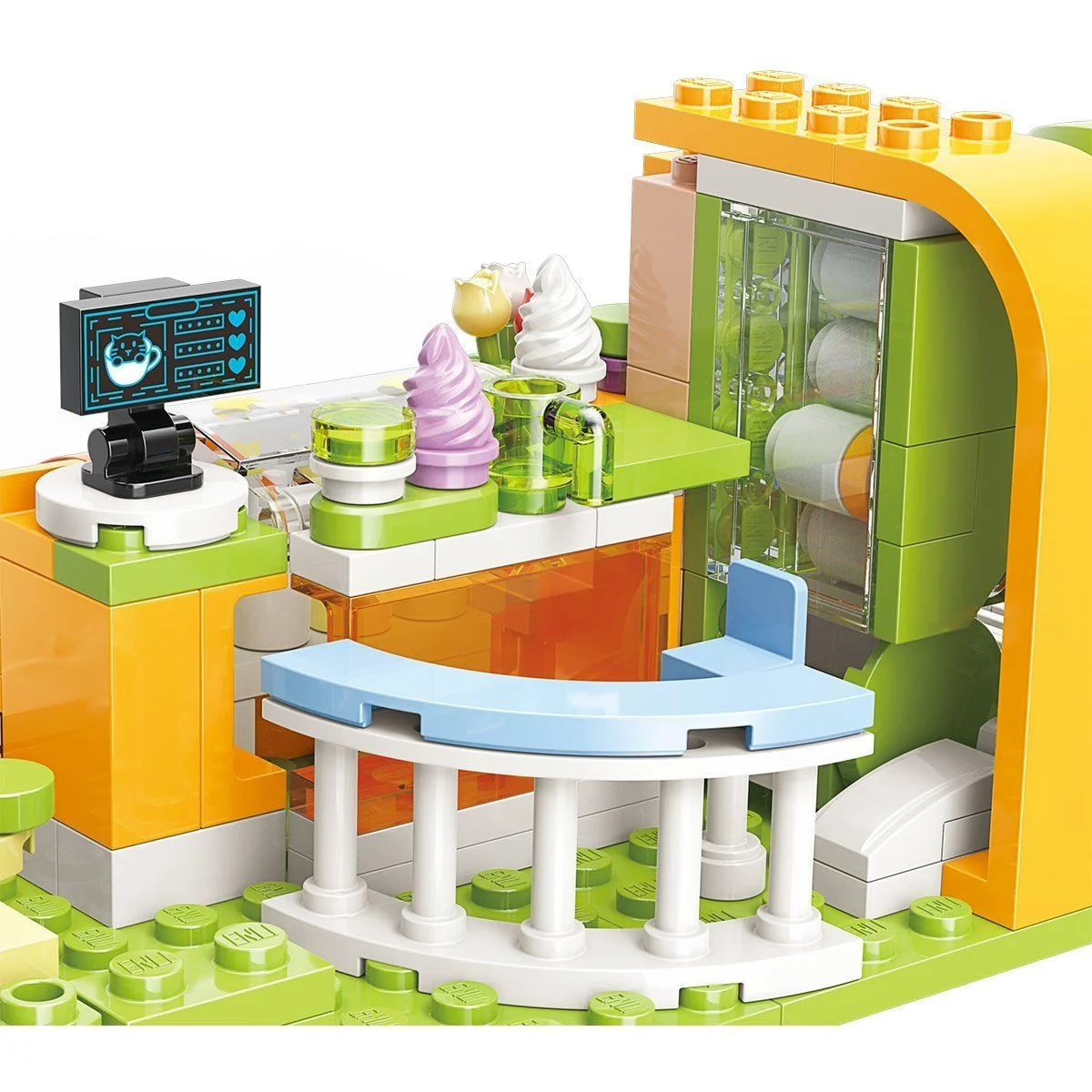 KP28017 Keeppley Kitten Juice Shop Blok Seti 315 Parça -Vagonlife görsel 6