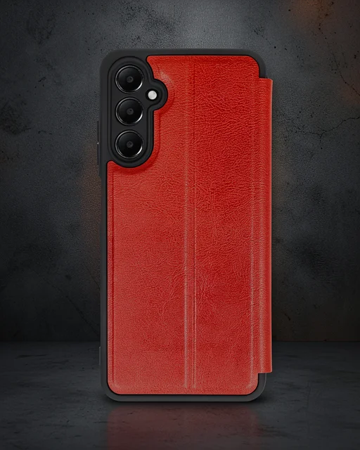 Samsung Galaxy A35 5g Kılıf Flip Cover - Kırmızı