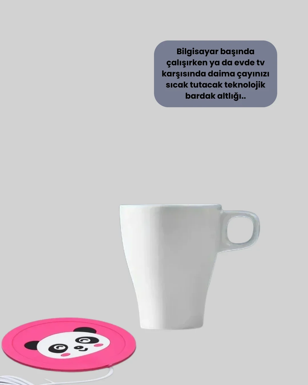 USB Isıtıcı Bardak Altlığı Sevimli Figürlü 50–60° Anında Isıtma Teknolojili görsel 4