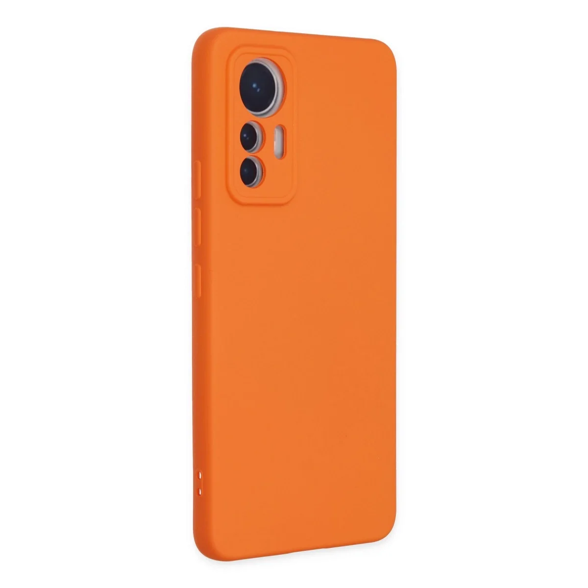 Xiaomi Mi 12 Lite Kılıf Nano İçi Kadife Silikon - Turuncu görsel 2