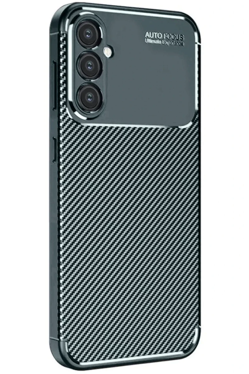 Samsung Galaxy A16 5G Kılıf Auto Focus Karbon Kapak - Koyu Yeşil