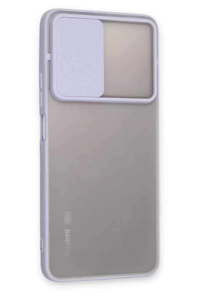 Xiao Red Note 11 Pro Plus 5G Kılıf Palm Buzlu Kamera Sürgülü Silikon - Lila görsel 2