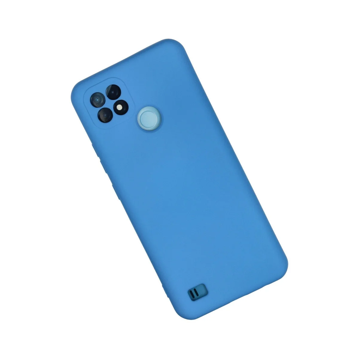 Realme C21 Kılıf Nano İçi Kadife Silikon - Mavi görsel 2