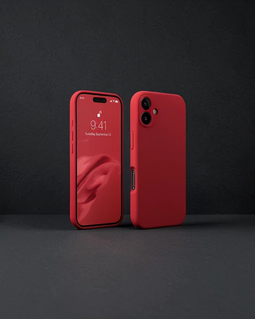 Apple İphone 16 Kılıf First Silikon - Kırmızı