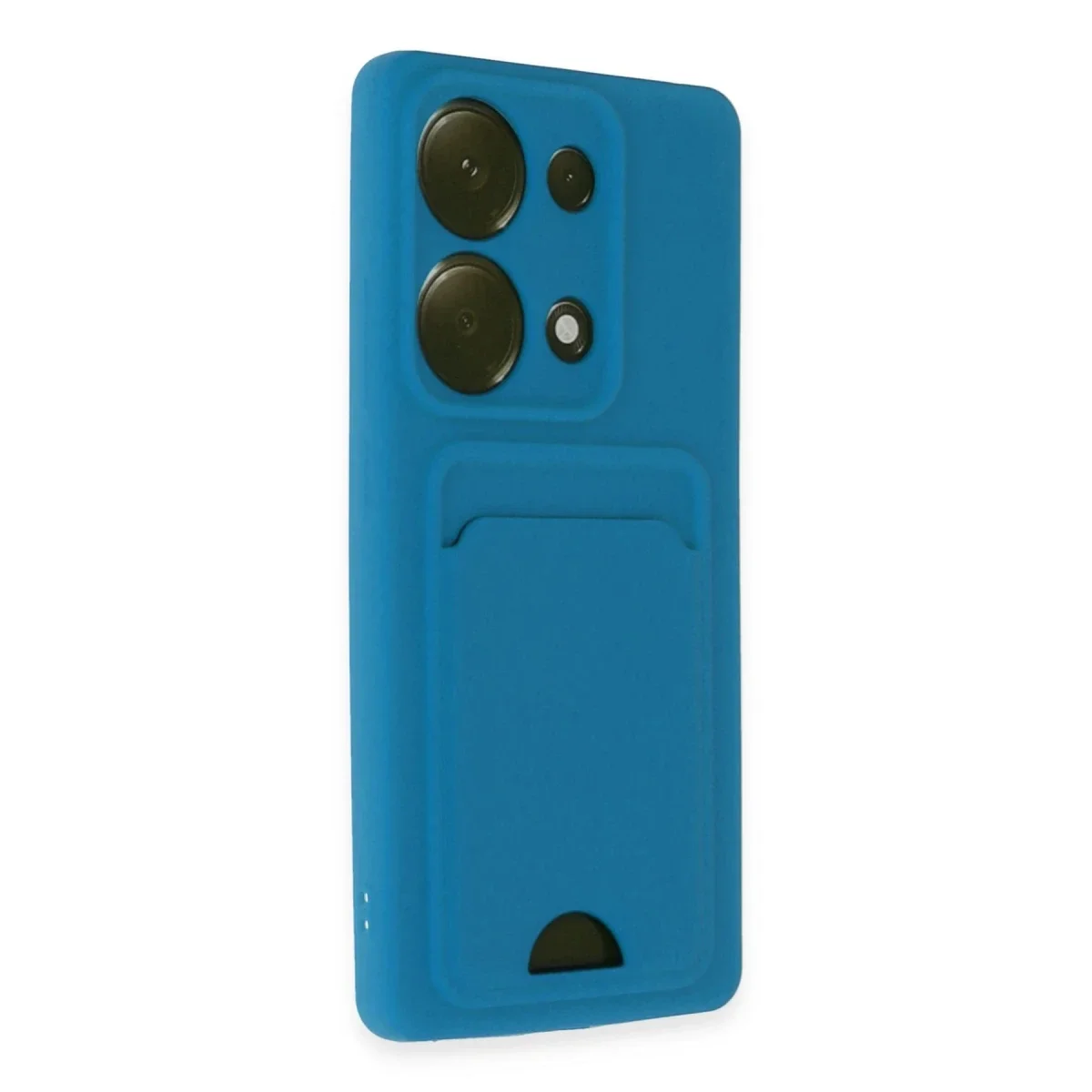 Xiaomi Redmi Note 13 Pro 4G Kılıf Kelvin Kartvizitli Silikon - Mavi görsel 2