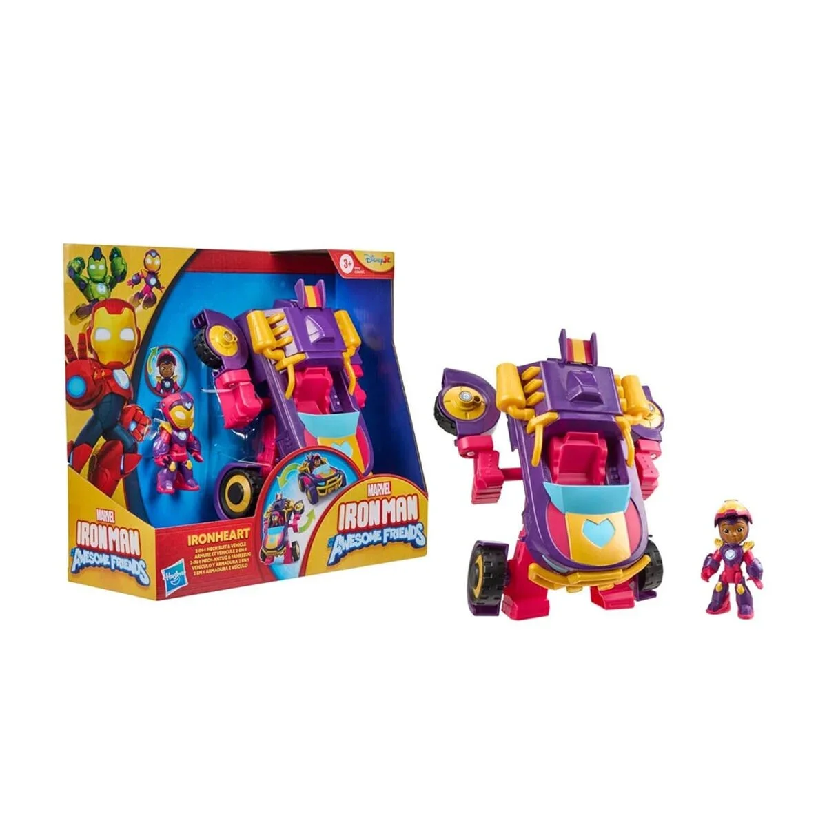 G1476 Iron Man And His Awoesome Friends IRONHEART 2si1arada Araç Seti +3 yaş