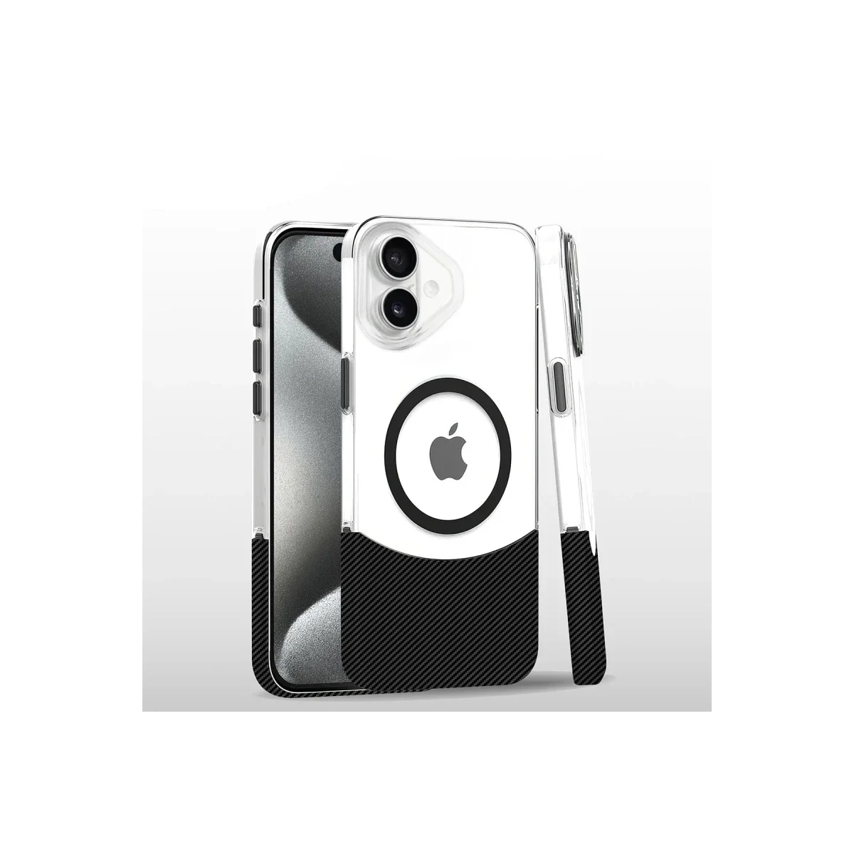 Joko Apple iPhone 16 Carbon Puzzle Magsafe Kapak - Siyah