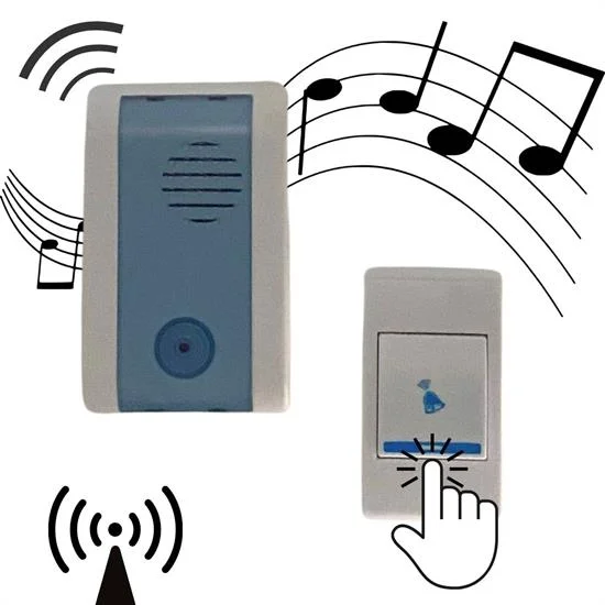 Wireless Bağlantılı Ev, Ofis, Daire veya Bahçe Kapıları İçin Kablosuz Kapı Zili görsel 3