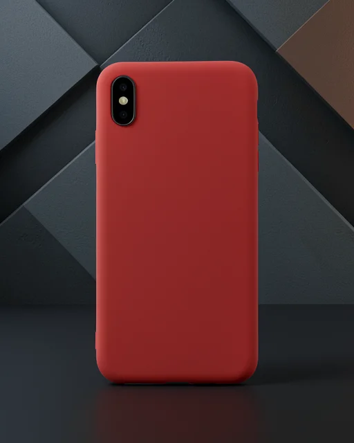 Apple İphone X Kılıf Nano İçi Kadife Silikon - Kırmızı