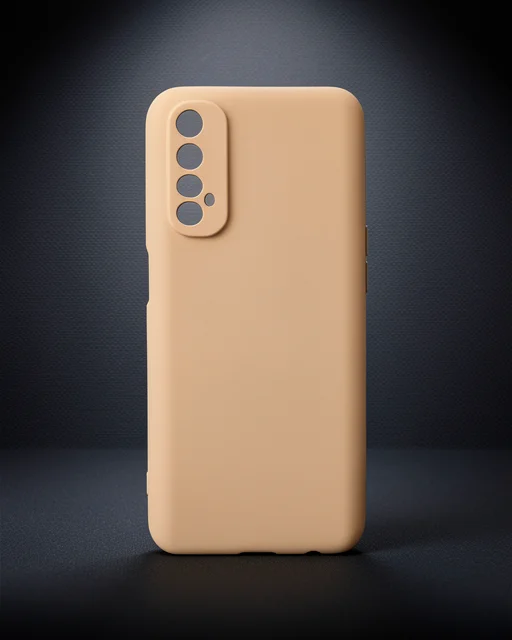 Realme 7 Kılıf Nano İçi Kadife Silikon - Pudra