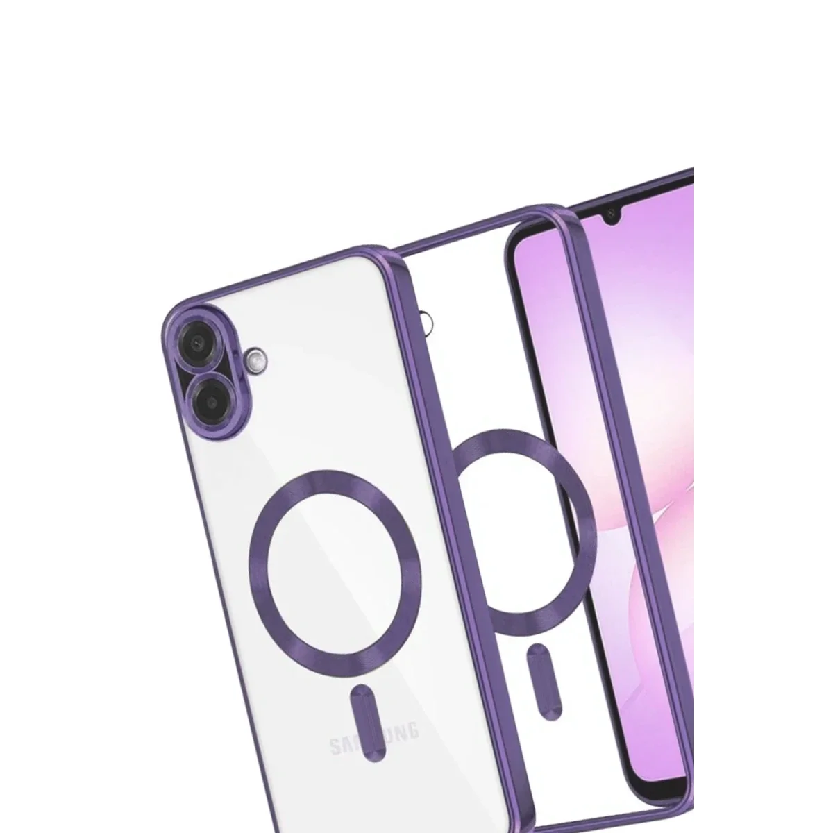 Samsung Galaxy A07 4G Kross Magneticsafe Kapak - Mor görsel 3