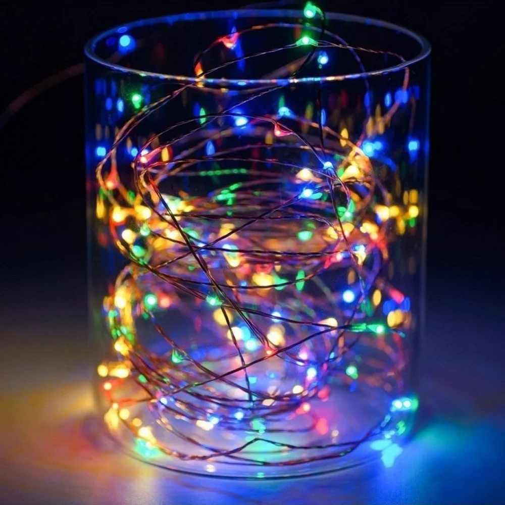 GD967 Şerit Pilli Aydınlatma 5 metre 50 Adet RGB Peri Led görsel 3