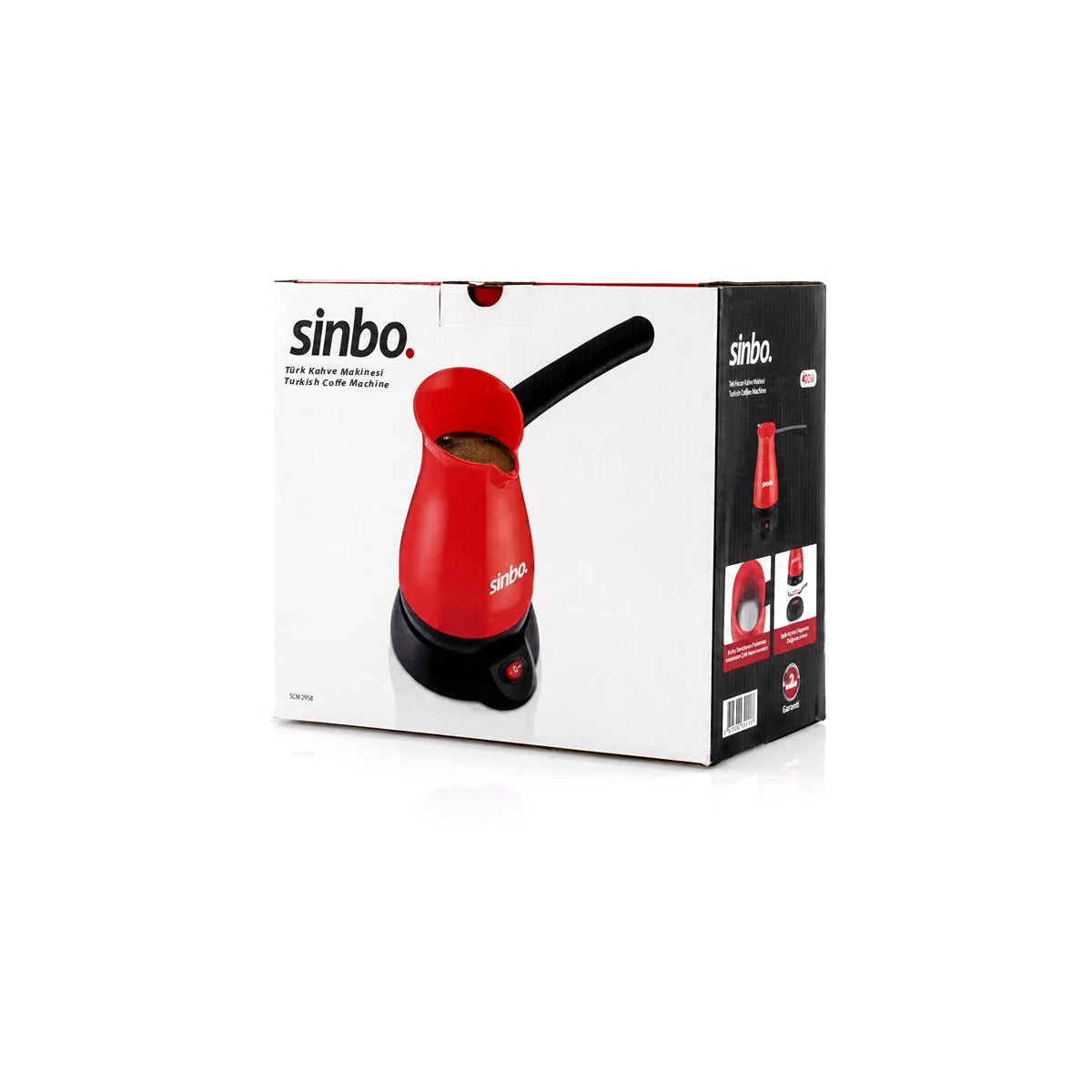Elektrikli Cezve Pls. Türk Kahve Makine Çelik Gizli Rezistans 700W 5 Fincan - 400ML SCM-2948 görsel 4