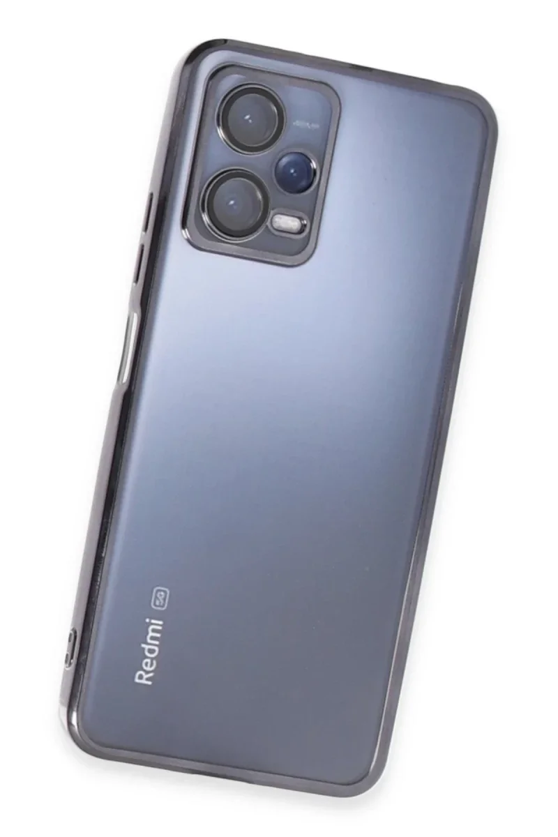 Xiao Red Note 12 5G Kılıf Razer Lensli Silikon - Siyah görsel 3