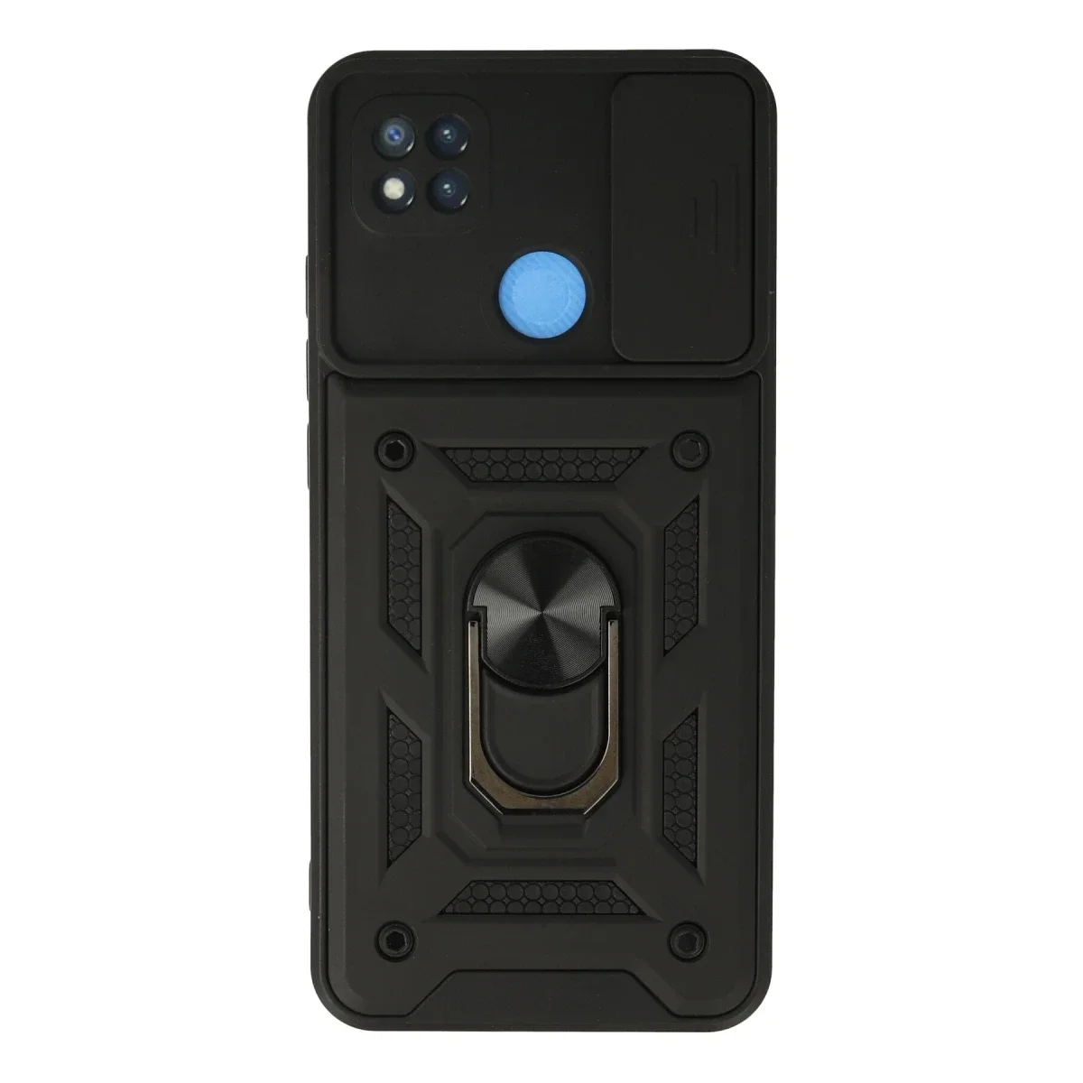 Xiaomi Redmi 9C Kılıf Pars Lens Yüzüklü Silikon - Siyah