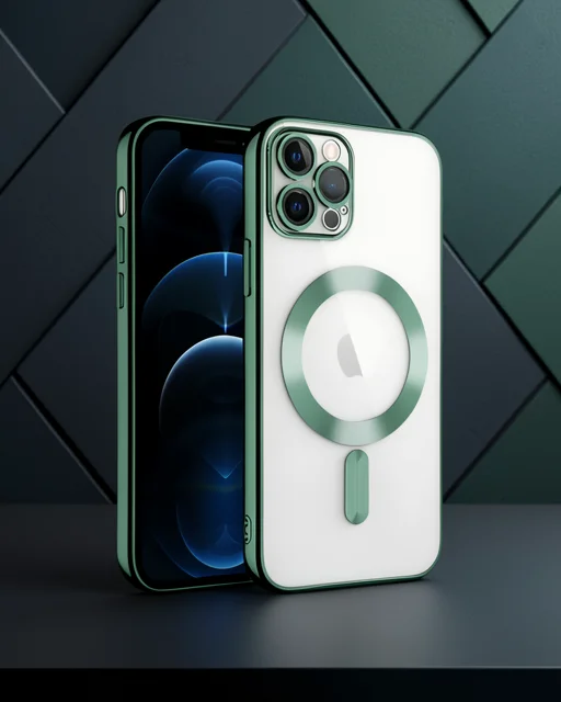 Apple İphone 13 Pro Kılıf Kross Magneticsafe Kapak - Koyu Yeşil