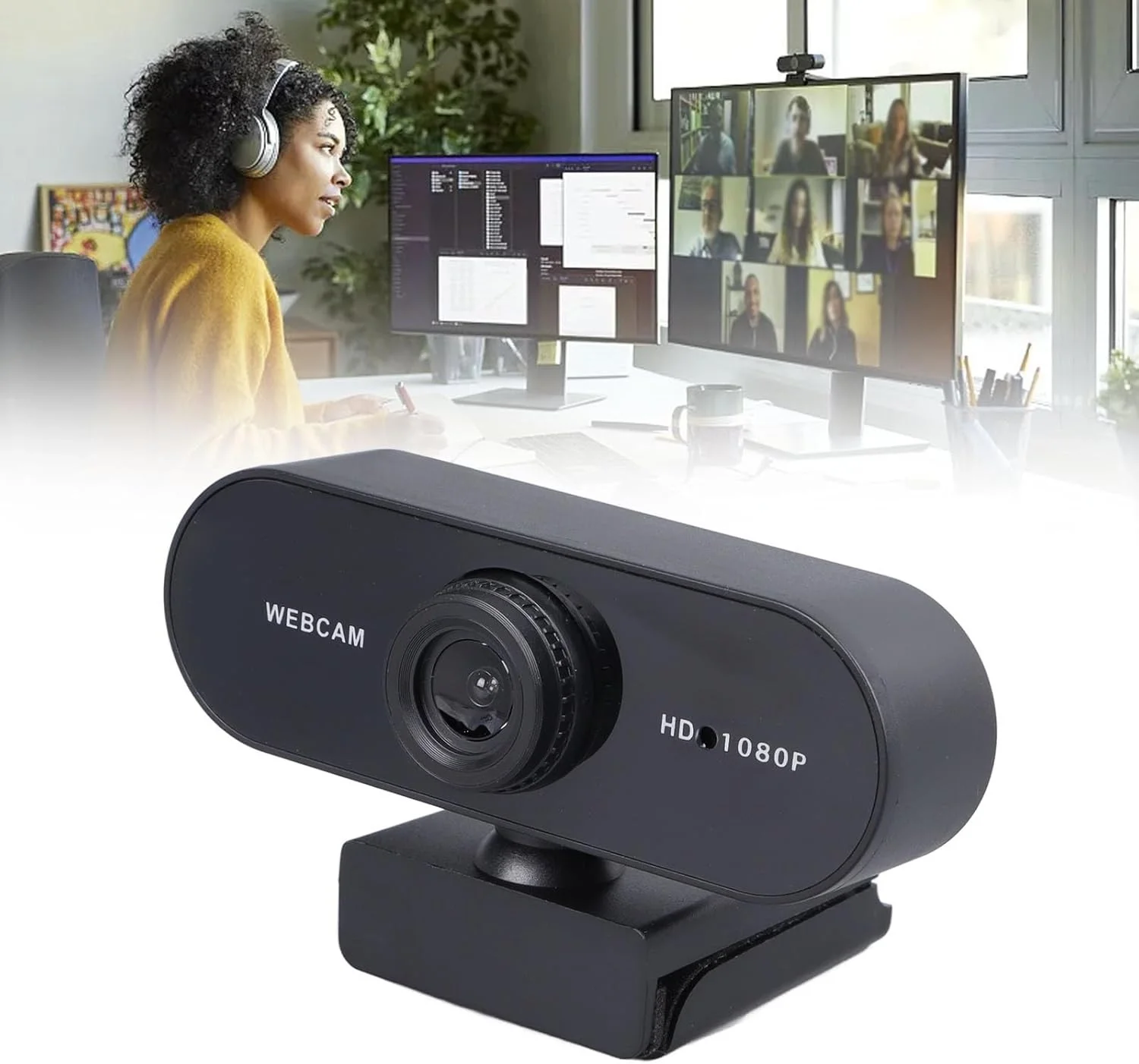 WebCam Orjınal HD 1080p Konferans Kamera Dahili Mikrofon Görüntülü Sohbet Yayın Kamerası HD Video görsel 4