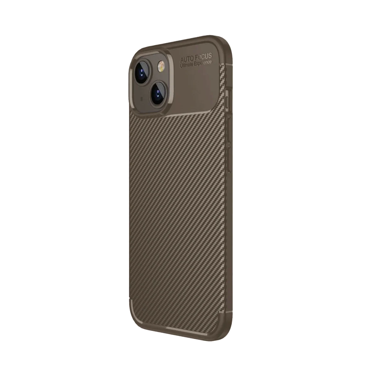 Apple İphone 15 Kılıf Auto Focus Karbon Kapak - Kahverengi görsel 2
