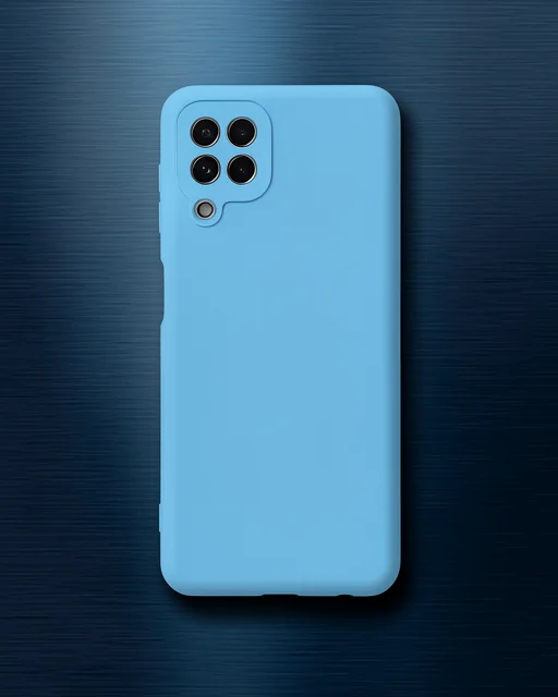 Samsung Galaxy A22 Kılıf Nano İçi Kadife Silikon - Mavi