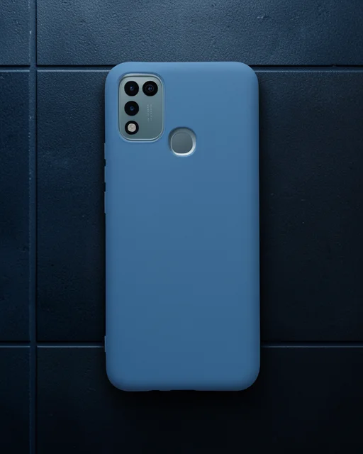 İnfinix Hot 10 Play Kılıf Nano İçi Kadife Silikon - Mavi