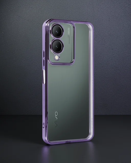 Vivo Y17s Kılıf Razer Lensli Silikon - Mor