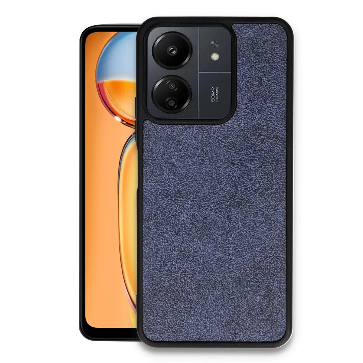 Xiaomi Redmi 13C Kılıf Aras Deri Kapak - Lacivert