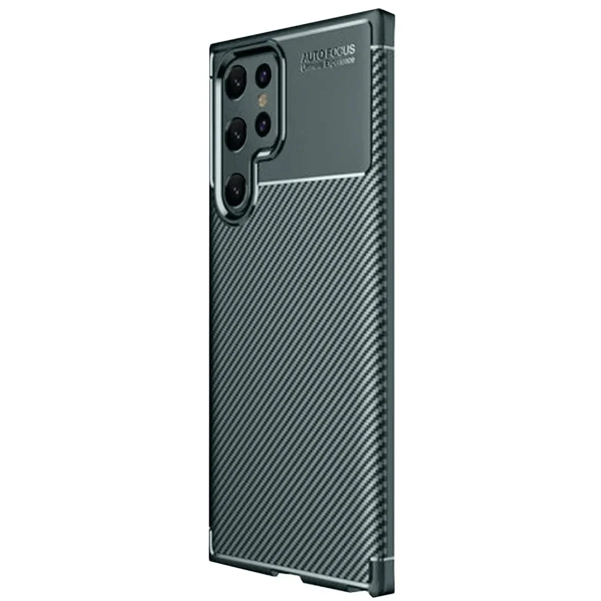Samsung Galaxy S25 Ultra Kılıf Auto Focus Karbon Kapak - Koyu Yeşil