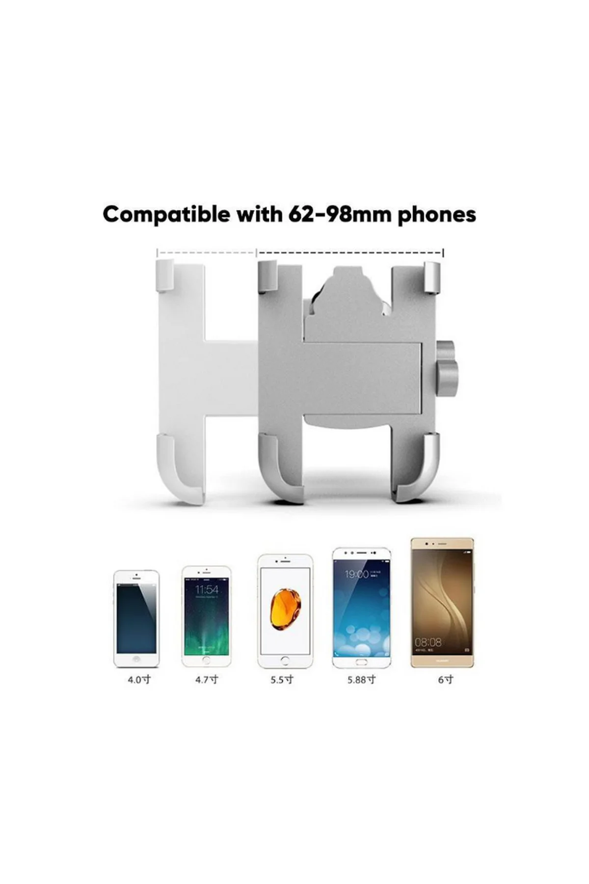 Vothoon Alüminyum Gövdeli Metal Ayna Bağlantılı Motosiklet Telefon Tutucu 7 inç XL görsel 8