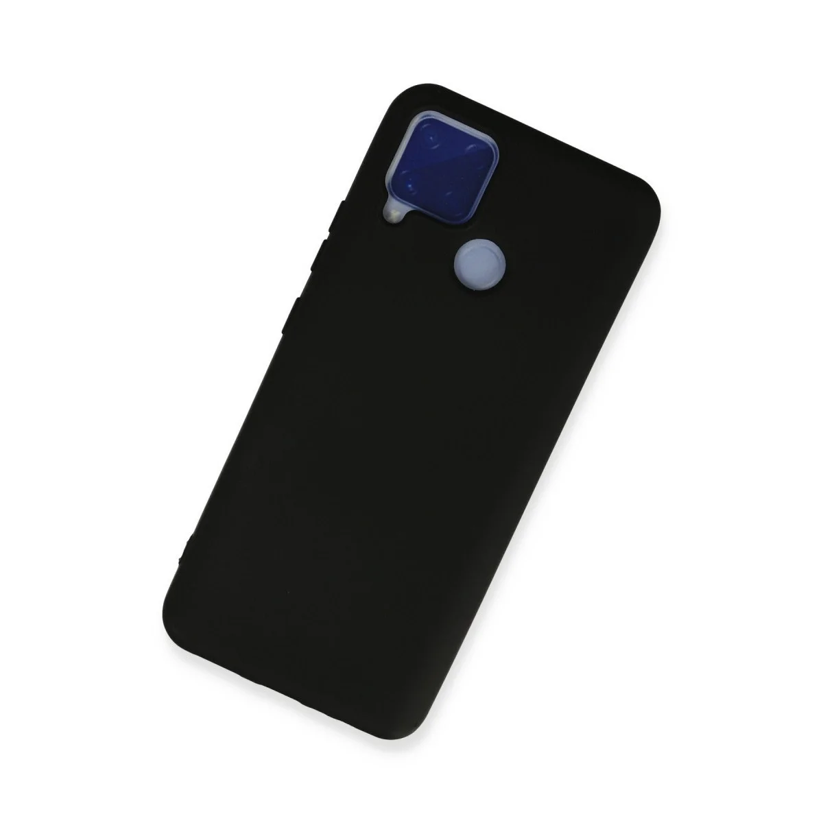 Realme C15 Kılıf Nano İçi Kadife Silikon - Siyah görsel 2
