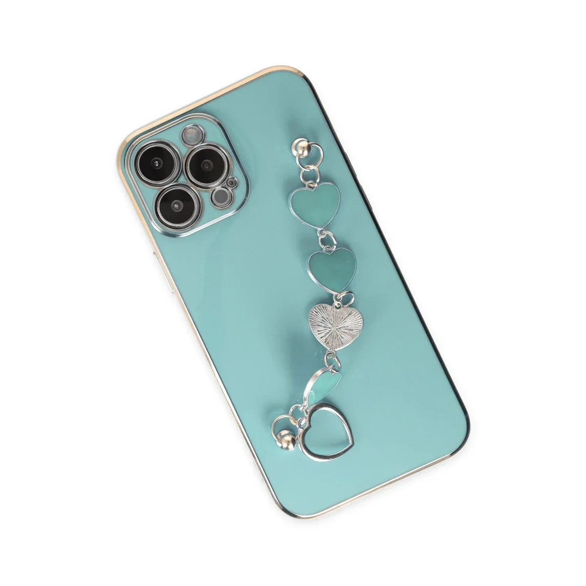 Apple iPhone 13 Pro Kılıf Esila Silikon - Su Yeşili görsel 3