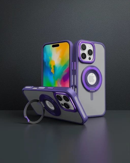 Joko Apple İphone 16 Pro Banza Magsafe Standlı Kapak - Derin Mor