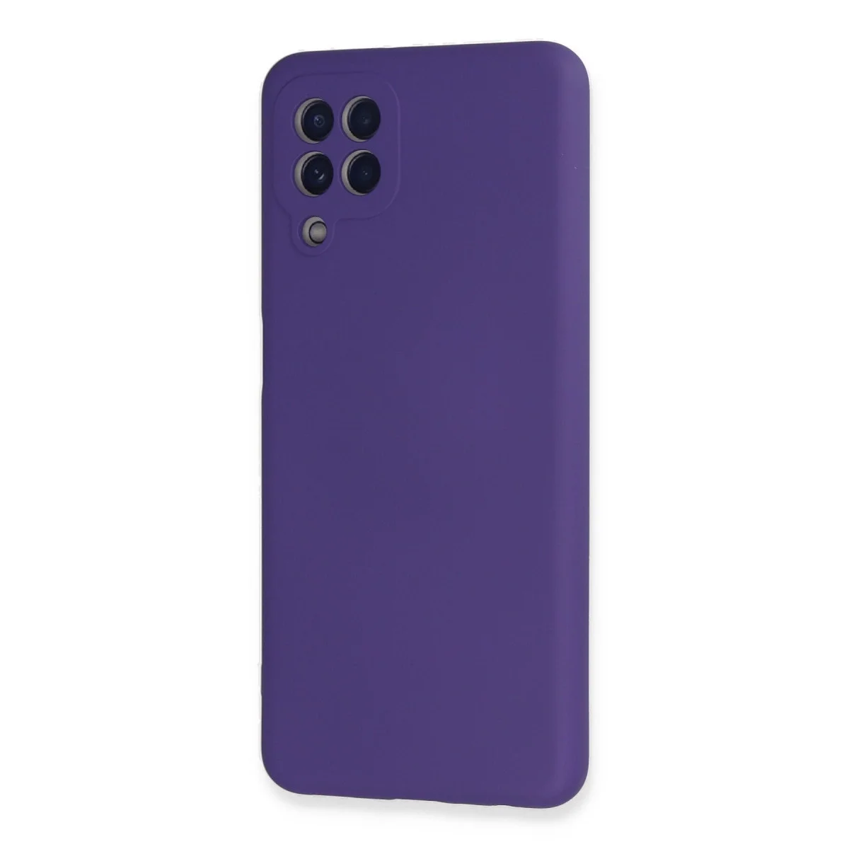 Samsung Galaxy A22 Kılıf Nano İçi Kadife Silikon - Mor görsel 3