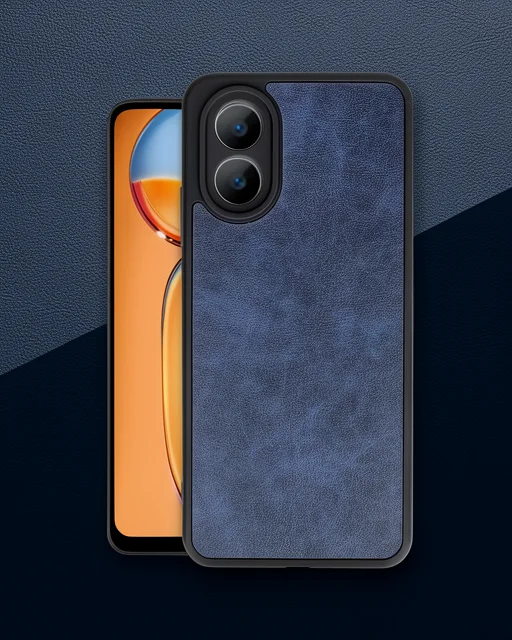 Oppo A38 Kılıf Aras Deri Kapak - Lacivert