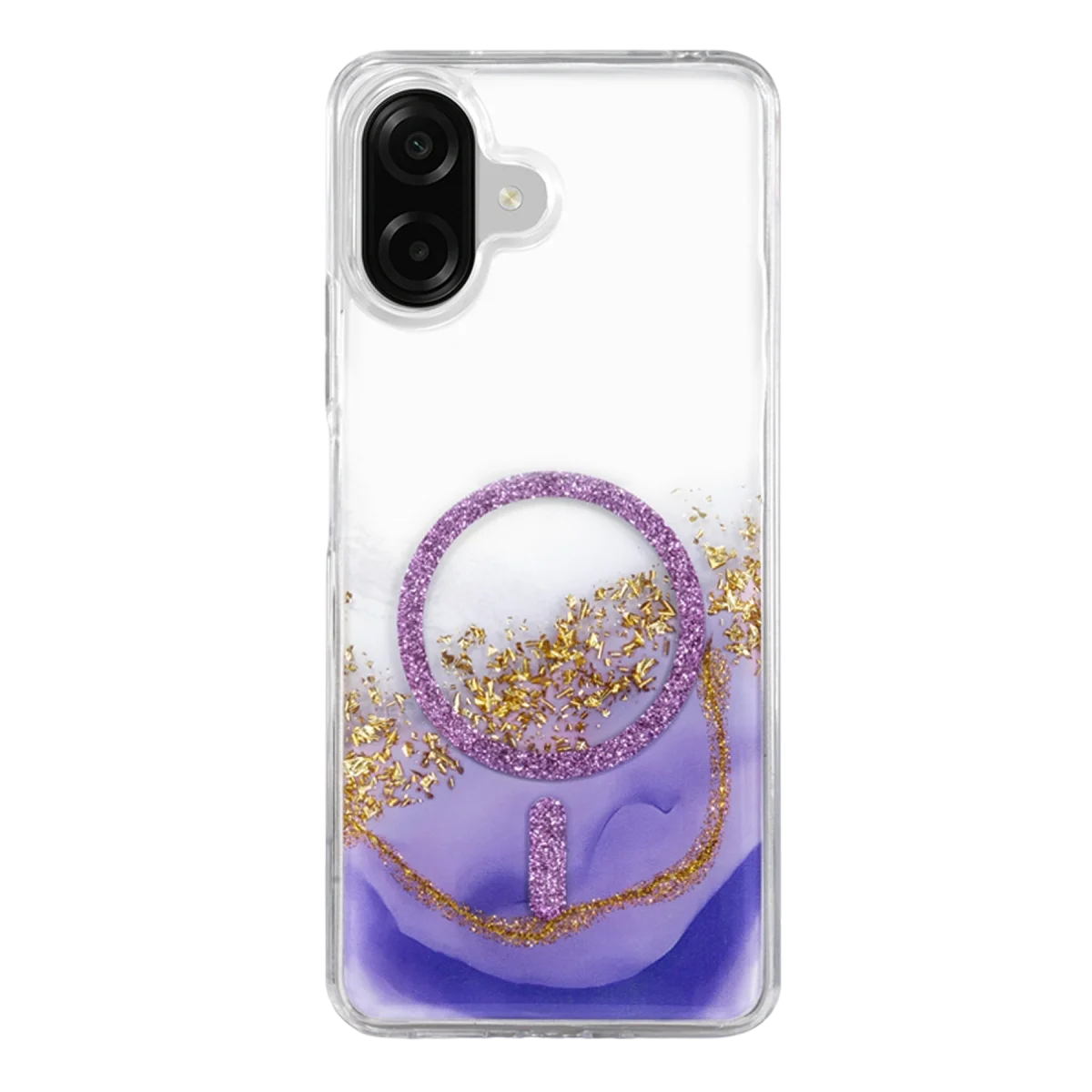 Onegif Samsung Galaxy A07 4g Lotus Simli Magsafe Kapak - Mor görsel 3