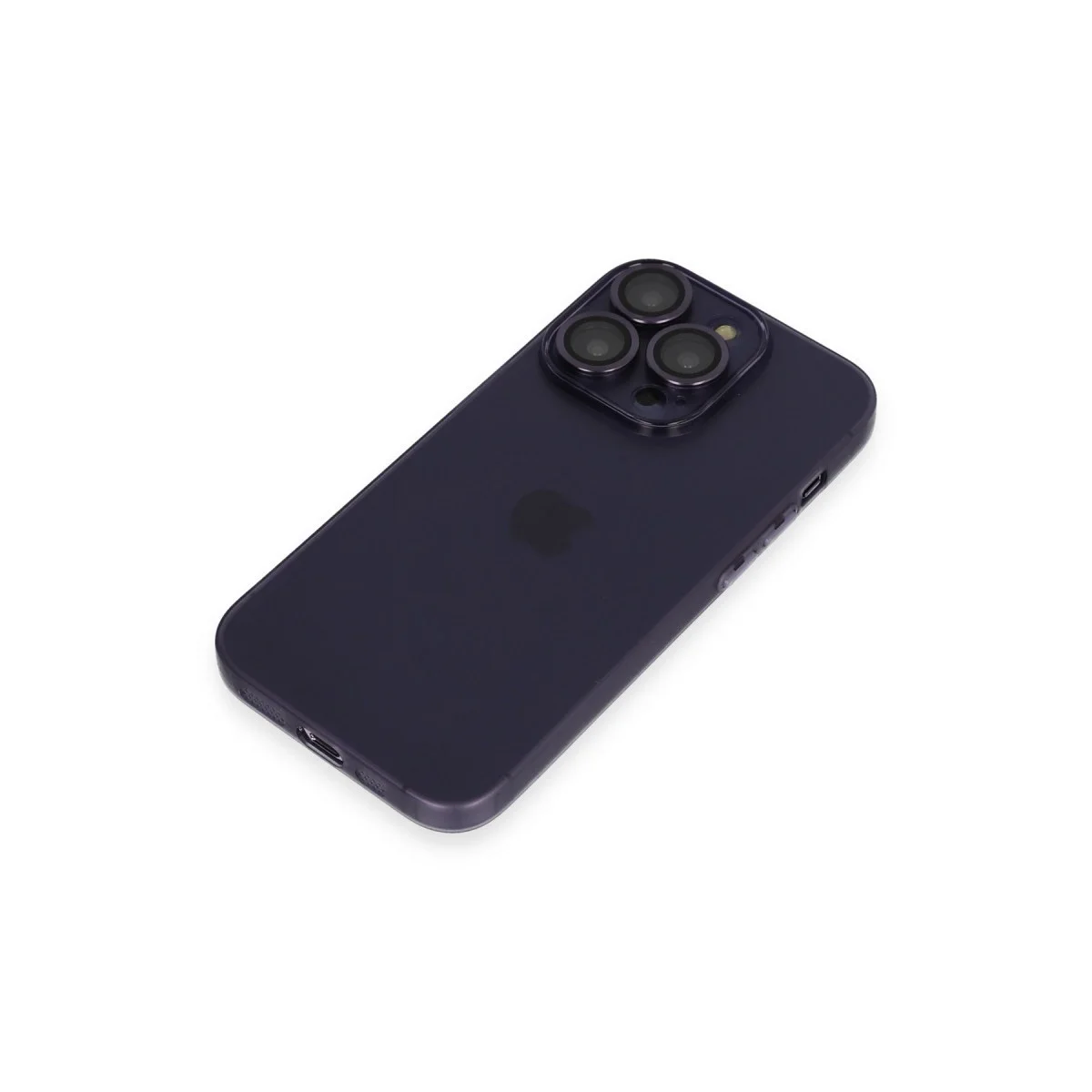 Apple İphone 14 Pro Max Kılıf Luko Lens Silikon - Derin Mor görsel 6