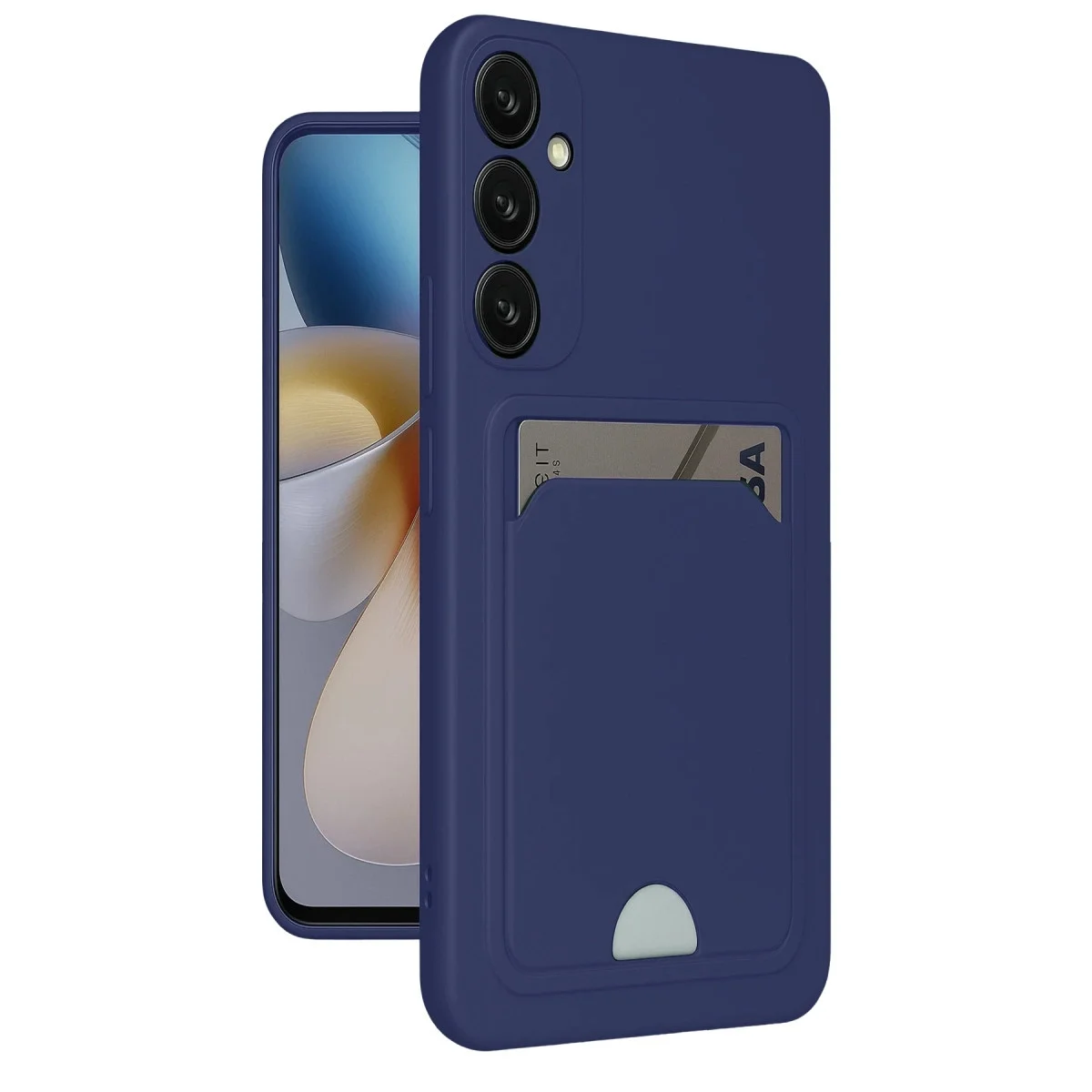 Samsung Galaxy A25 5g Kılıf Kelvin Kartvizitli Silikon - Lacivert