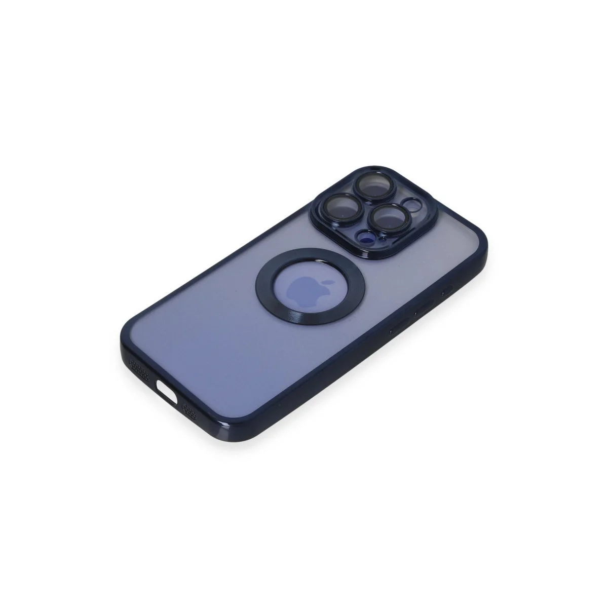 Apple İphone 15 Pro Max Kılıf Slot Silikon - Lacivert görsel 4