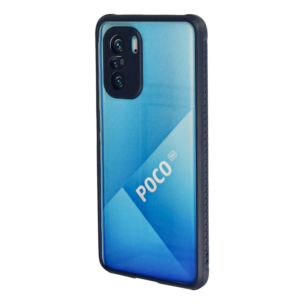 Xiaomi Poco F3 Kılıf Miami Şeffaf Silikon - Lacivert görsel 3