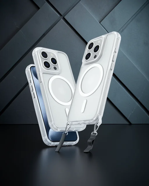 Apple İphone 14 Pro Max Kılıf Enka Magsafe Silikon Kılıf - Şeffaf