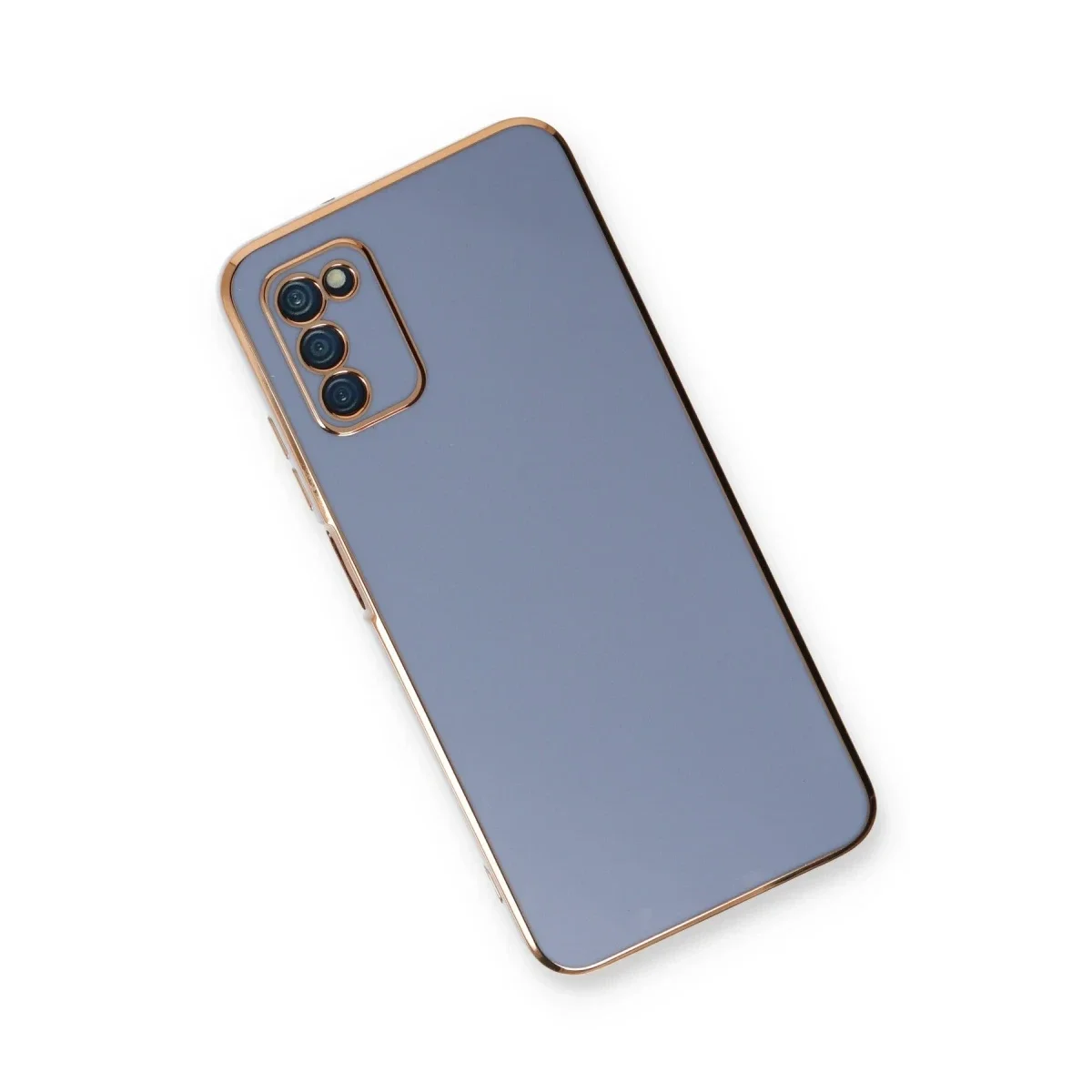 Samsung Galaxy A03S Kılıf Volet Silikon - Mavi görsel 3
