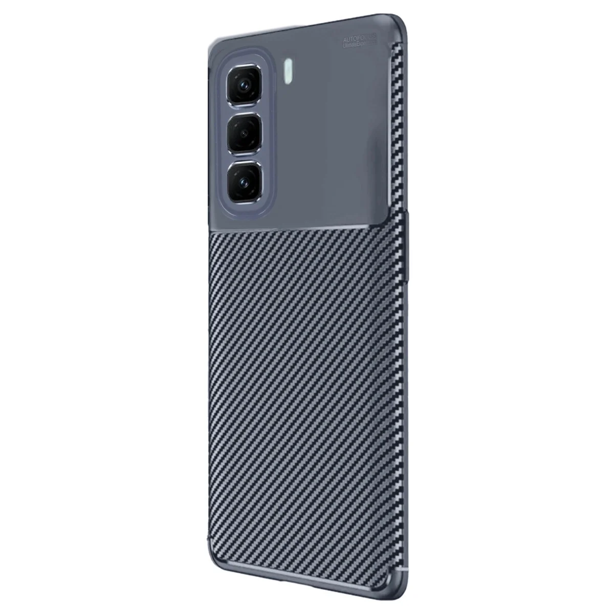 İnfinix Hot 50 4g Kılıf Auto Focus Karbon Kapak - Lacivert görsel 2