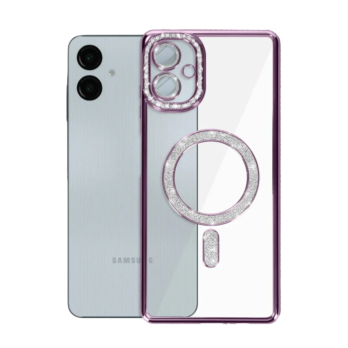Samsung Galaxy A06 Joke Simli Magneticsafe Kılıf - Derin Mor görsel 6