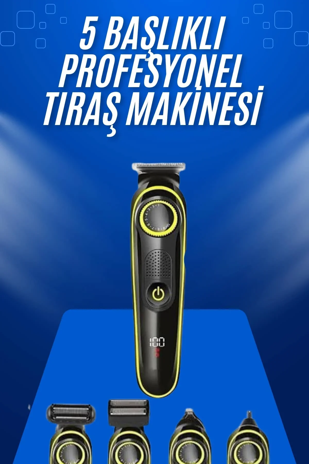 Tıraş Makinesi Şarjlı 5 Başlıklı Burun ve Kulak Tezleme
