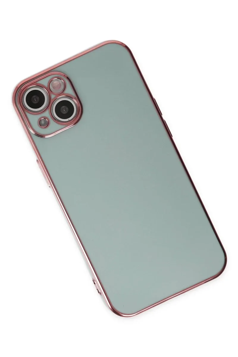 Apple iPhone 14 Kılıf Volet Silikon - Açık Yeşil görsel 3