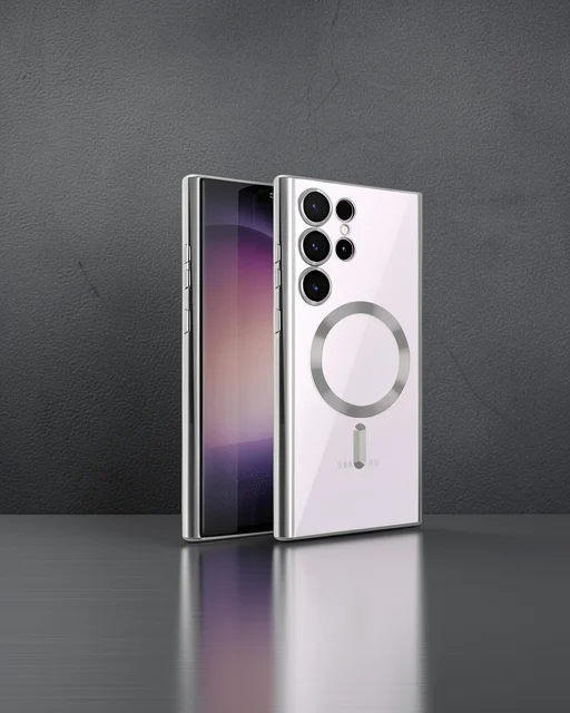 Samsung Galaxy S23 Ultra Kılıf Kross Magneticsafe Kapak - Gümüş