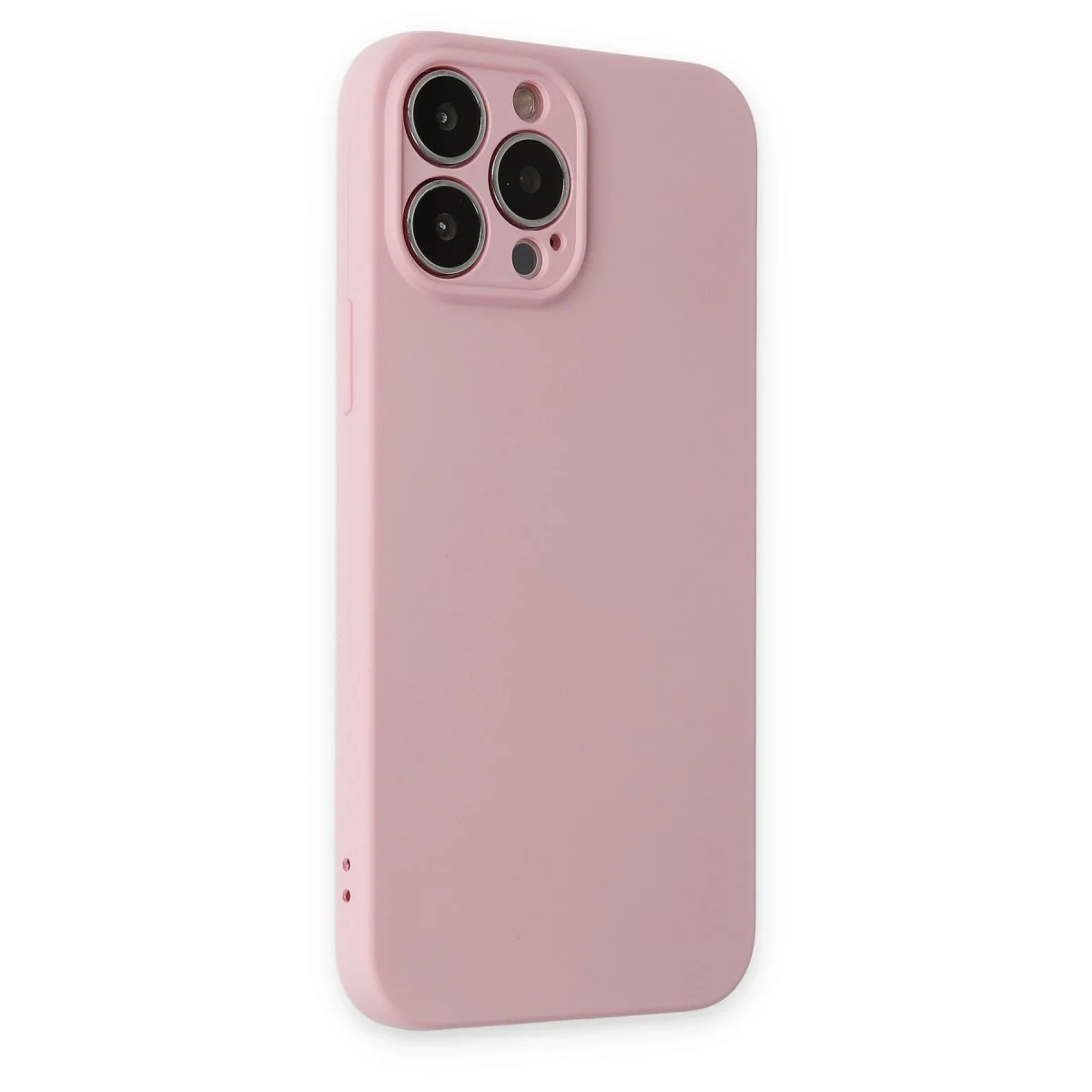 Apple İphone 13 Pro Kılıf Nano İçi Kadife Silikon - Pembe görsel 2