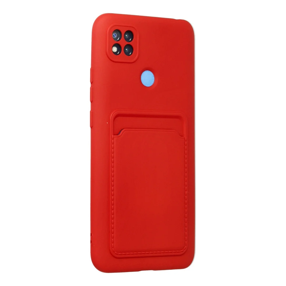 Xiaomi Redmi 9c Kılıf Kelvin Kartvizitli Silikon - Kırmızı görsel 2