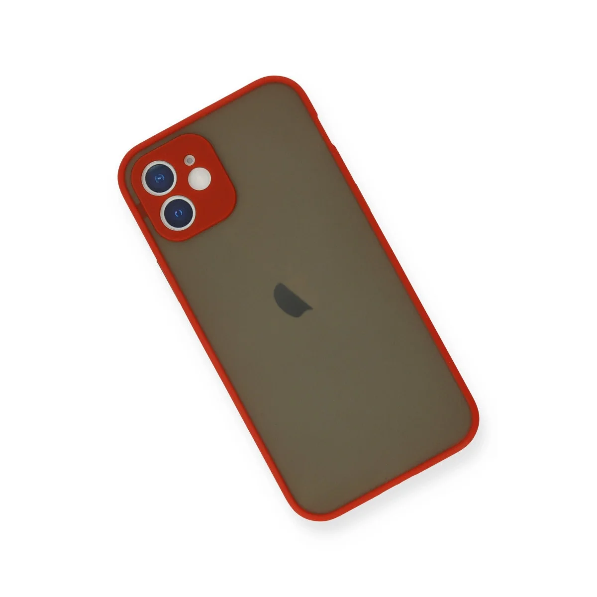 Apple İphone 12 Mini Kılıf Montreal Silikon Kapak - Kırmızı görsel 3